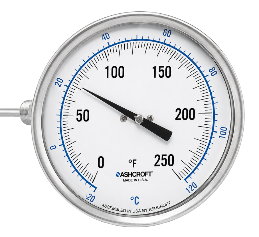 Tamperproof bimetal thermometer